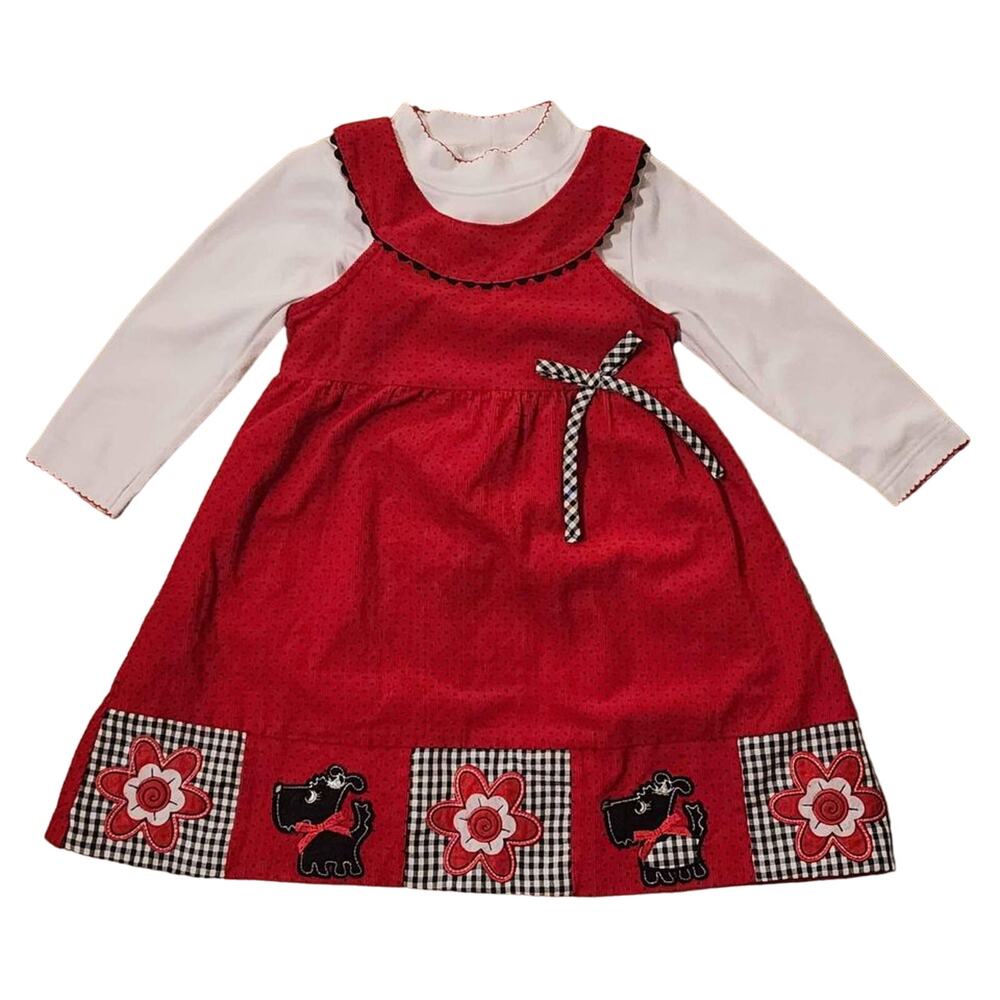 Rare Editions Baby Girls' Dress 5T Red